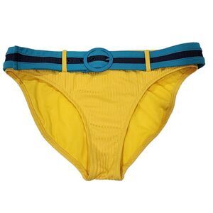 Jessica Simpson Womens Yellow And Blue Belted Tankini Bottom Size M‎ New